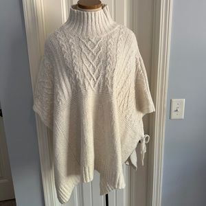 Ugg XS / Small Poncho Sweater Top ~ Cable Knit Oversized Mock Neck